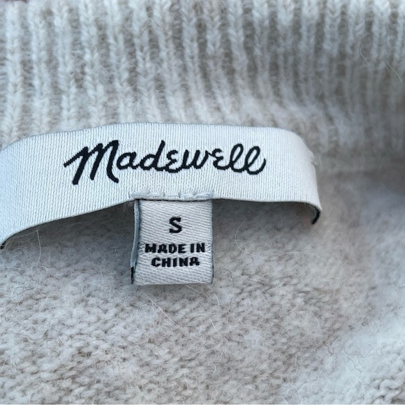 Madewell Sweater womens S Crofton Striped Pullover Cozy Yarn Wool Alpaca comfy - Picture 7 of 15